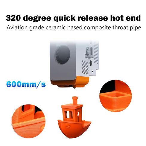 طقم رأس الطباعة الطارد المُجمَّع من السيراميك Kobra S1 Combo Hotend - طابعة ثلاثية الأبعاد Kobra S1 Hot End/رأس الطباعة مع فوهة فولاذية صلبة 0.4 مم، وثرمستور، وخرطوشة سخان، وكسر الحرارة in Kuwait