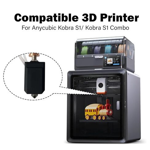 طقم رأس الطباعة الطارد المُجمَّع من السيراميك Kobra S1 Combo Hotend - طابعة ثلاثية الأبعاد Kobra S1 Hot End/رأس الطباعة مع فوهة فولاذية صلبة 0.4 مم، وثرمستور، وخرطوشة سخان، وكسر الحرارة in Kuwait