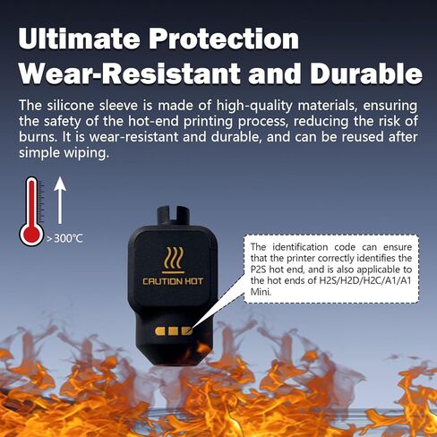 3 Pack P2S Hotend 0.2MM 0.4MM 0.6MM Nozzle for P2S/H2S/H2D/H2C/A1/A1 Mini Hot End Hardened Nozzle with Identification Code Extruder Hotend Assembly Print Head for Bambu Lab P2S Accessories in Kuwait