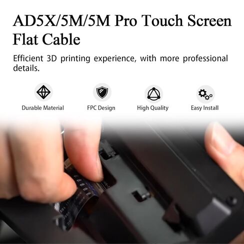 2PK AD5X Touch Screen Cable for Adventurer 5M/5M Pro/AD5X LCD Display Cable Screen FPC Flat Connection Wire for Flashforge 3D Printer Accessories Replacement in Kuwait