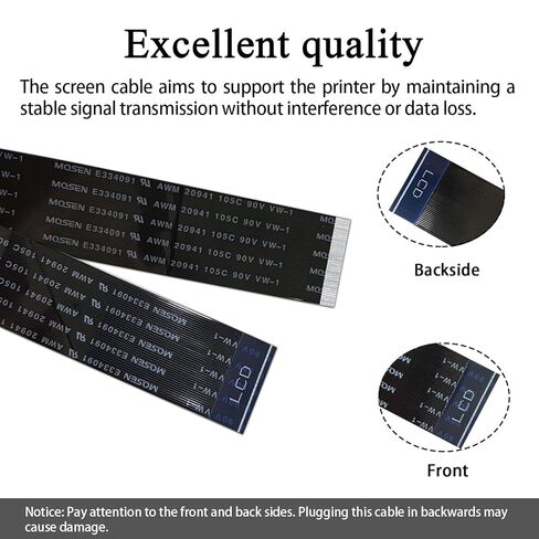 2PK AD5X Touch Screen Cable for Adventurer 5M/5M Pro/AD5X LCD Display Cable Screen FPC Flat Connection Wire for Flashforge 3D Printer Accessories Replacement in Kuwait