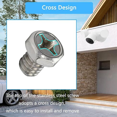 4 قطع بديلة من براغي التثبيت الآمنة المتوافقة مع كاميرا Google Nest المزودة بإضاءة غامرة، وملحقات الكاميرا ذات الإضاءة الغامرة الخارجية، وأدوات تثبيت متينة ومقاومة للعوامل الجوية، وقوية مثل الجودة الأصلية in Kuwait