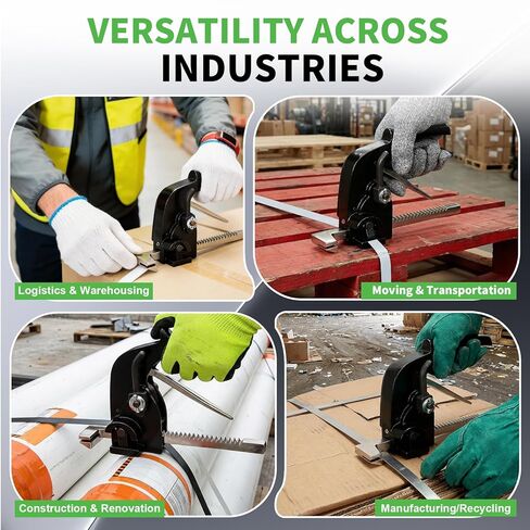 شداد ربط يدوي PBT58، أداة تجميع معدنية خفيفة الوزن مع شريط دفع مريح بيد واحدة، أداة تجميع معدنية شديدة التحمل تناسب، حزام فولاذي 3/8 بوصة إلى 1/2 بوصة للمستودعات والمصنع in Kuwait