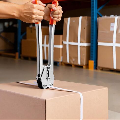 مجموعة ربط النطاقات VEVOR، أداة سدادة ربط شديدة التحمل مع شريط PP بطول 330 قدمًا، 100 ختم معدني، طقم ربط تغليف يدوي بلاستيكي للمستودع/الشحن/النقل/المنزل، برتقالي in Kuwait