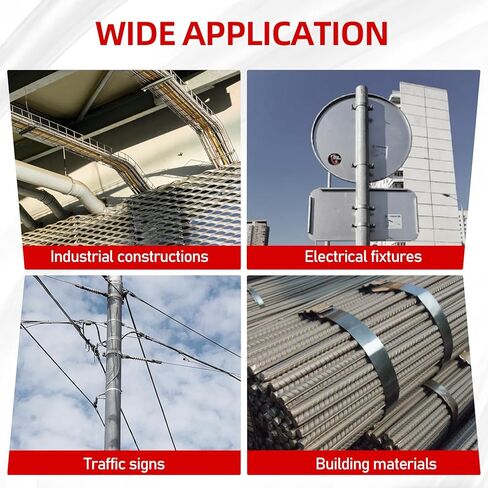 مجموعة ربط الربط مع أداة شد - 3/4 بوصة × 200 قدم 304 أشرطة ربط من الفولاذ المقاوم للصدأ مع علبة بلاستيكية و100 مشبك معدني، أداة ربط معدنية للتجميع والمنصات والأنابيب in Kuwait