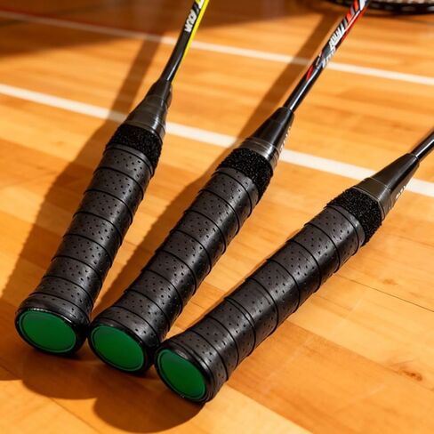 Racket Grip Tape Black Pu For Tennis, Badminton, Squash, 1.0 Mm Thick, 41.3 In, Inner Stalk Skin, Shock-Absorbing & Sweat Absorbent in Kuwait