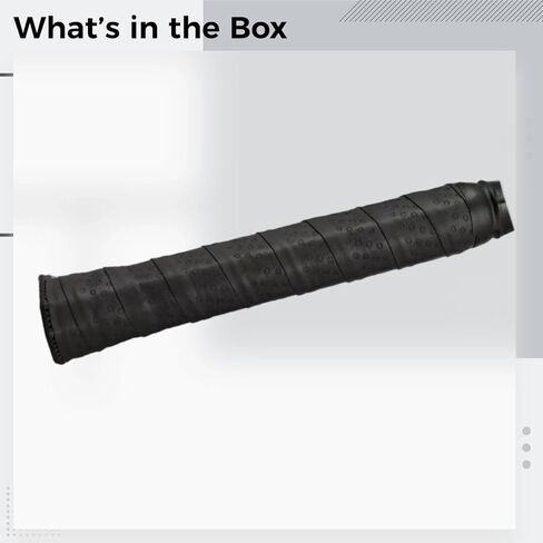 Racket Grip Tape Black Pu For Tennis, Badminton, Squash, 1.0 Mm Thick, 41.3 In, Inner Stalk Skin, Shock-Absorbing & Sweat Absorbent in Kuwait