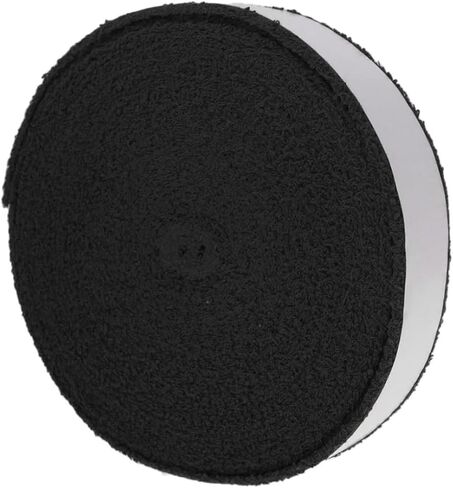Anti Slip Thick Roll Towel Grip Tape, 10m for Tennis Squash Badminton Racquet Racket Over Grips Replacement, Black in Saudi Arabia