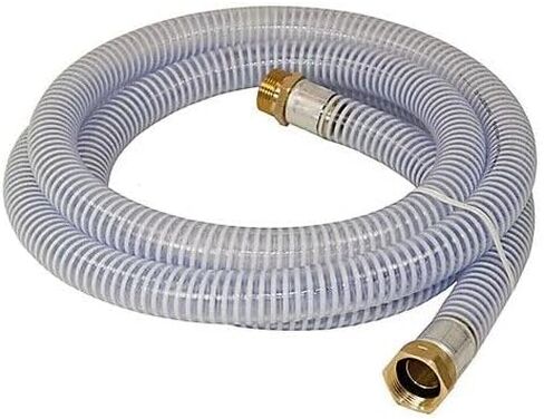 Model 1241-1000-20 Clear PVC Pump Suction & Transfer Hose – 1" x 20 ft, with 1" NPT Threaded Couplings, for Water, Light Chemicals & Fluid Handling in Kuwait