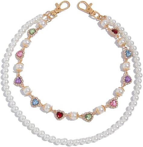 Layered Pants Wallet Chain for Men Women Fashion Rhinestone Love Heart Pearl Pocket Jeans Pant Chain Jewelry in Kuwait