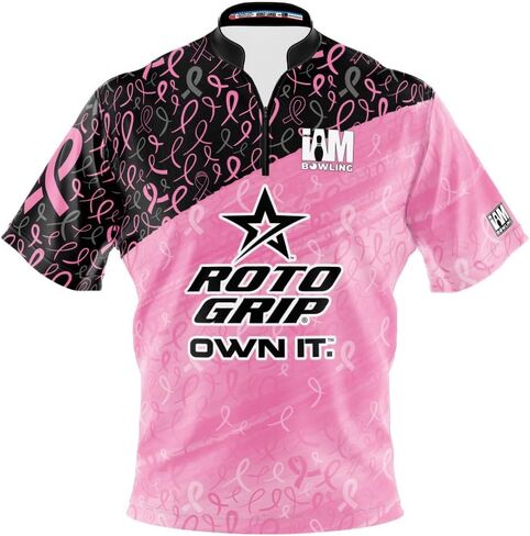 Logo Infusion Dye-Sublimated Bowling Jersey (Sash Collar) - I AM Bowling Fun Design 2036-RG - Roto Grip - Breast Cancer in Saudi Arabia