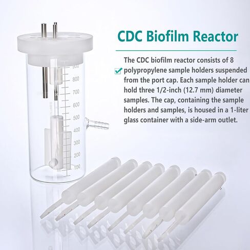 مفاعل الأغشية الحيوية CDC سعة 1000 مل، زجاجة ثقافة الخلايا اللاهوائية المخبرية، مع التحريك المغناطيسي، زجاج البورسليكات العالي لدراسات مقاومة التآكل الصناعية والعلوم البيئية in Kuwait