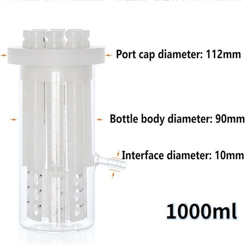 مفاعل الأغشية الحيوية CDC سعة 1000 مل، زجاجة ثقافة الخلايا اللاهوائية المخبرية، مع التحريك المغناطيسي، زجاج البورسليكات العالي لدراسات مقاومة التآكل الصناعية والعلوم البيئية in Kuwait