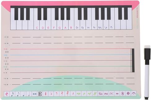 Dry Erase Music Staff Whiteboard Erasable Writing Board 11.67x8.25in School Supplies Teaching Aid for Classroom Music Practice in Saudi Arabia