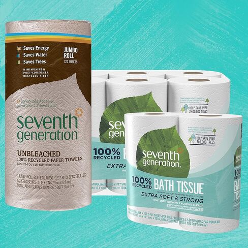 Seventh Generation, Double Roll Bath Tissue 2 Ply 300 Sheet, 4 Count in Kuwait