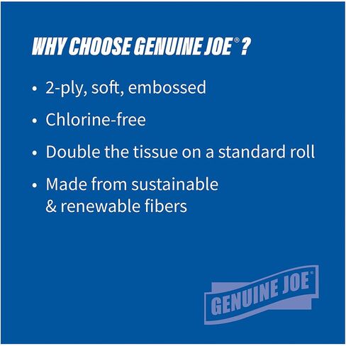 Genuine Joe Bath Tissue, 3.85" x 4.05", 2-Ply, 1000 Sheets/Roll, 36 Count in Saudi Arabia