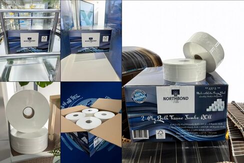 Northbond A++ Premium 2-Ply Jumbo Bath Tissue, Soft, Strong, & Smooth - 12 Commercial Rolls (48 Regular Rolls Equivalent), 902 ft (10825 ft Equivalent), 100% Extra Virgin Wood &Septic Safe in Kuwait