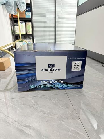 Northbond A++ Premium 2-Ply Jumbo Bath Tissue, Soft, Strong, & Smooth - 12 Commercial Rolls (48 Regular Rolls Equivalent), 902 ft (10825 ft Equivalent), 100% Extra Virgin Wood &Septic Safe in Kuwait