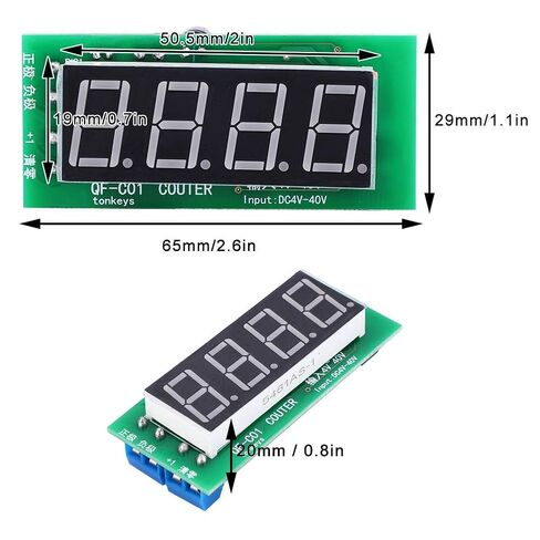 Counter Module Voltage Detection Sensor 4 Digits Digital Display with Memory Function, 0 to 9999 Counting Range QF C04 DC 4 to 40V in Saudi Arabia