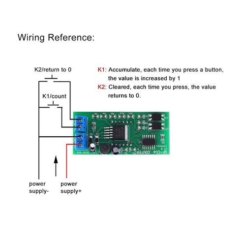 Counter Module Voltage Detection Sensor 4 Digits Digital Display with Memory Function, 0 to 9999 Counting Range QF C04 DC 4 to 40V in Saudi Arabia