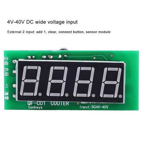 Counter Module Voltage Detection Sensor 4 Digits Digital Display with Memory Function, 0 to 9999 Counting Range QF C04 DC 4 to 40V in Saudi Arabia