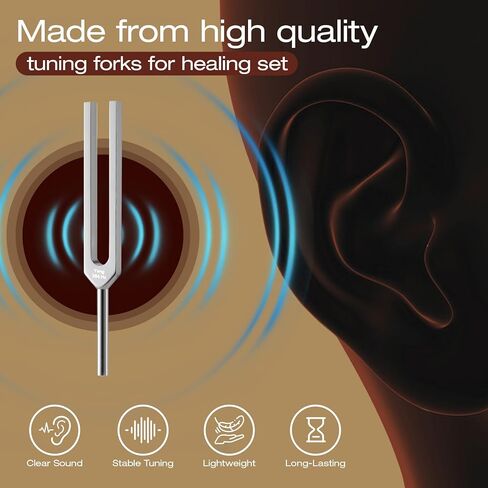 ضبط الشوك للشفاء مجموعة 128 هرتز 136.1 هرتز 256 هرتز 384 هرتز الشوك الرنانة المشددة وغير المشددة والمنشطات الملحقات الأساسية لليوجا والتأمل ومعدات العلاج الصوتي in Kuwait