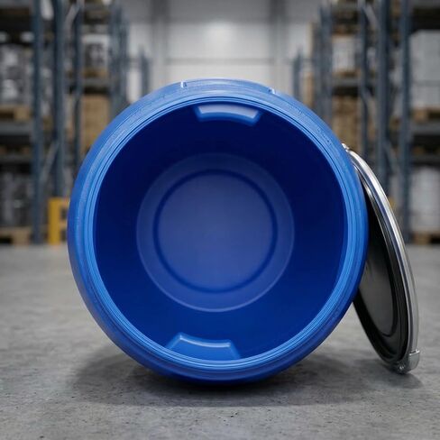 30l Food Grade Plastic Barrel with Lid, Heavy-Duty Storage Drum, Versatile Water Container for Home, Restaurant, and Factory Use in Saudi Arabia