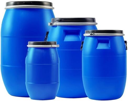 30l Food Grade Plastic Barrel with Lid - Thickened Multi-Purpose Storage Drum for Water, Shipping, and Restaurant Use - Durable Container for Home and Factory in Saudi Arabia