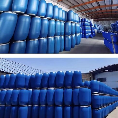 60L Large Blue Plastic Storage Barrel Drum with Lid & Latch, Food Grade, Air Tight Industrial Keg for Shipping & Organizing, Durable Container for Home & Commercial Use in Saudi Arabia