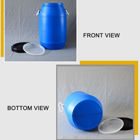 25l Plastic Water Storage Barrel with Dual-Layer Lid, Sealed Container for Easy Handling - Durable Drum for Home, Garden, and Outdoor Use (White) in Saudi Arabia