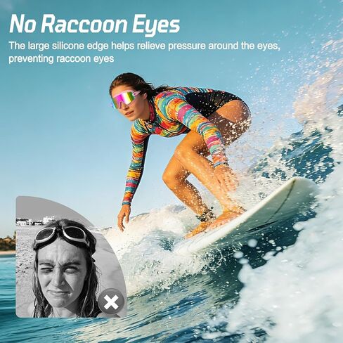 2 Pack Adult Swim Goggles, Frameless Anti-Fog UV Protection Swimming Goggles, Clear Vision Pool Goggles for Men Women in Saudi Arabia