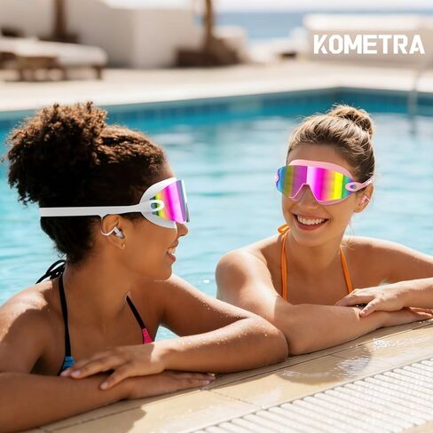 2 Pack Adult Swim Goggles, Frameless Anti-Fog UV Protection Swimming Goggles, Clear Vision Pool Goggles for Men Women in Saudi Arabia