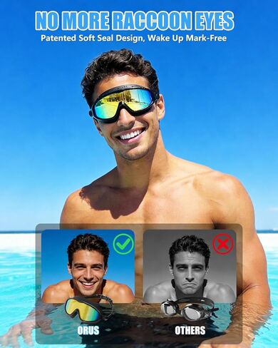 Aegend Swim Goggles for Adult Youth - 2 Pack Wide View Anti-Fog Anti-UV Swimming Goggles for Men & Women in Saudi Arabia