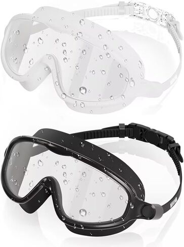Aegend Swim Goggles for Adult Youth - 2 Pack Wide View Anti-Fog Anti-UV Swimming Goggles for Men & Women in Saudi Arabia