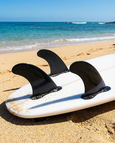 زعانف لوح ركوب الأمواج G5 - مجموعة دافعة معززة بالألياف الزجاجية بنسبة 35% متوافقة مع قواعد العقود الآجلة - مصممة لموجات بطول 2-8 أقدام - تتضمن 3 عبوات 4 في 1 أدوات متعددة و3 براغي احتياطية - أسود in Kuwait