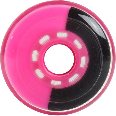 عجلات هوكي رينك رات رولر سبليت 76 ملم XXX Grip أسود/وردي (مفرد) in Kuwait