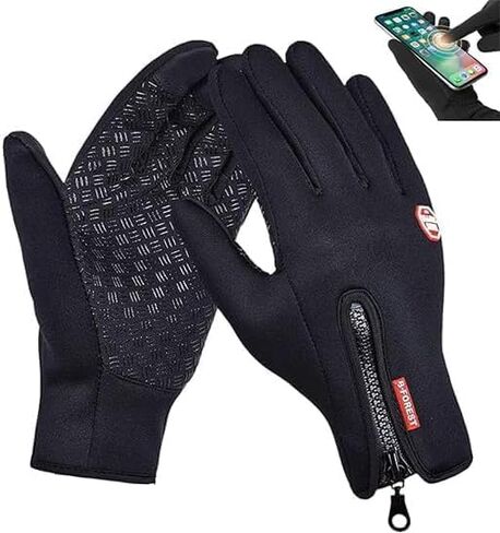 Outdoor Winter Touchscreen Gloves - Water Resistant Windproof Anti-Slip Warm Gloves, Adjustable for Men Women, Ideal for Cycling Hiking Skiing Driving Running in Kuwait