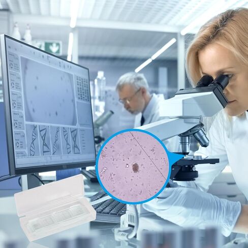 Fecal Egg Count Slide, McMaster Parasite Egg Slide,Worm Egg Count for Veterinary use. Livestock Parasite Management. FEC and FECRT Reference Guide Glass Material is not Easy to Become turbid in Saudi Arabia