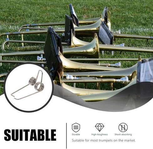 MILISTEN 10pcs Water Spring Tuba Trumpet Musical Instrument Accessories Tremolo Springs Instruments Accessory Trombone Spit Valve Baritone Springs Drain Valve Iron Large in Saudi Arabia