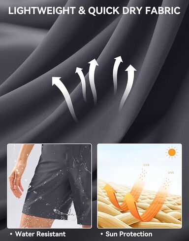 SANTINY Women's 5''/ 7''Hiking Shorts with 3 Zipper Pockets Lightweight Quick Dry Golf Shorts for Women Athletic Walking in Kuwait