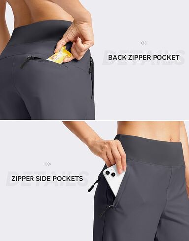 SANTINY Women's 5''/ 7''Hiking Shorts with 3 Zipper Pockets Lightweight Quick Dry Golf Shorts for Women Athletic Walking in Kuwait