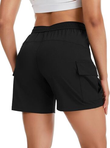 Star Vibe 2 Pack Women's Hiking Cargo Shorts Quick Dry Lightweight Summer Casual Golf Athletic Shorts with Zipper Pockets in Saudi Arabia