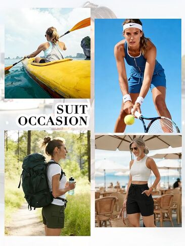 Star Vibe 2 Pack Women's Hiking Cargo Shorts Quick Dry Lightweight Summer Casual Golf Athletic Shorts with Zipper Pockets in Saudi Arabia