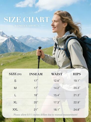 Star Vibe 2 Pack Women's Hiking Cargo Shorts Quick Dry Lightweight Summer Casual Golf Athletic Shorts with Zipper Pockets in Saudi Arabia