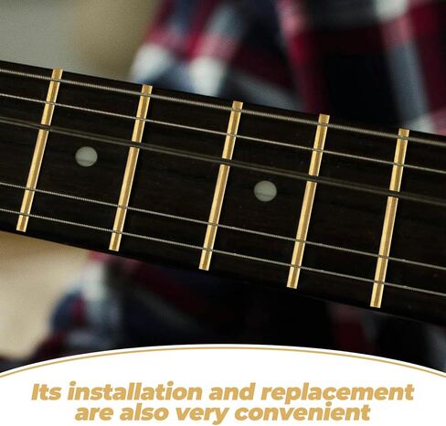 SAFIGLE 19pcs White Copper Guitar Fret Wires Set for Classical and Electric Guitars 2.2mm Width 19-fret Brass Scale Wire Replacement for Acoustic and Electric Repair in Saudi Arabia