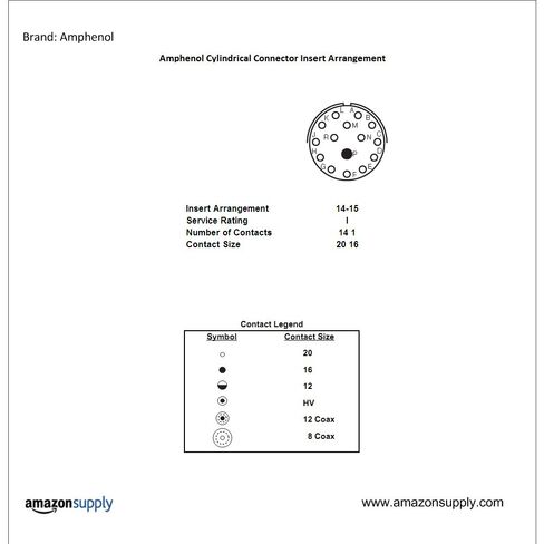 Amphenol Industrial PT06A-14-15S(SR) مقبس موصل دائري، واجب عام، غير بيئي مع تخفيف الضغط، اقتران حربة، إنهاء اللحام، قابس مستقيم، ترتيب إدخال 14-15، 14 حجم الصدفة، 15 جهة اتصال in Kuwait