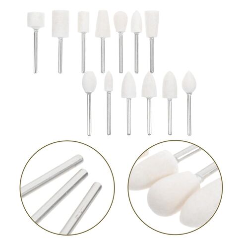 13pcs Wool Felt Polishing Grinding Heads with 3mm Shank for Jewelry Glass Metal Buffing Rotary Tool Accessories DIY Hand Polishing and Jewelry Making in Saudi Arabia