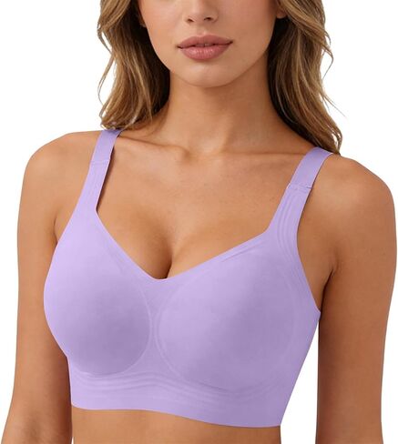 Jelly Bras for Women Seamless Wireless Supportive Push up Comfort Bra Soft No Underwire Full Coverage Everyday Bras in Saudi Arabia