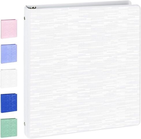POPRUN 3 Ring Binder 1 Inch, PVC-Free Durable Organizer with 2 Inside Pockets for School & Office, Heavy-Duty Binder Holds 175 Sheets (8.5" x 11" Paper), 1 Pack, Pink in Kuwait