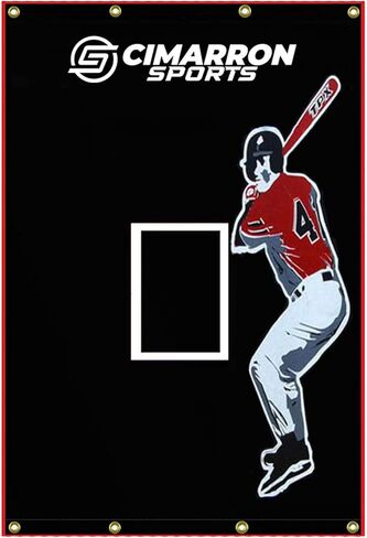 Cimarron Sports من الفينيل الثقيل لكرة البيسبول اللينة وغطاء شبكي مع هدف إبريق، 12.7 سم عرض × 17.78 سم ارتفاع in Kuwait